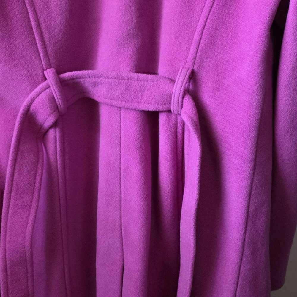 Coach Angora Wool Fuschia Coat Size L - Picture 11 of 13